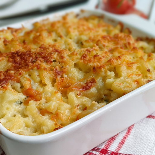 Gratin de pâtes maison
