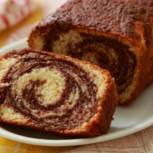 Cake marbré vanille chocolat